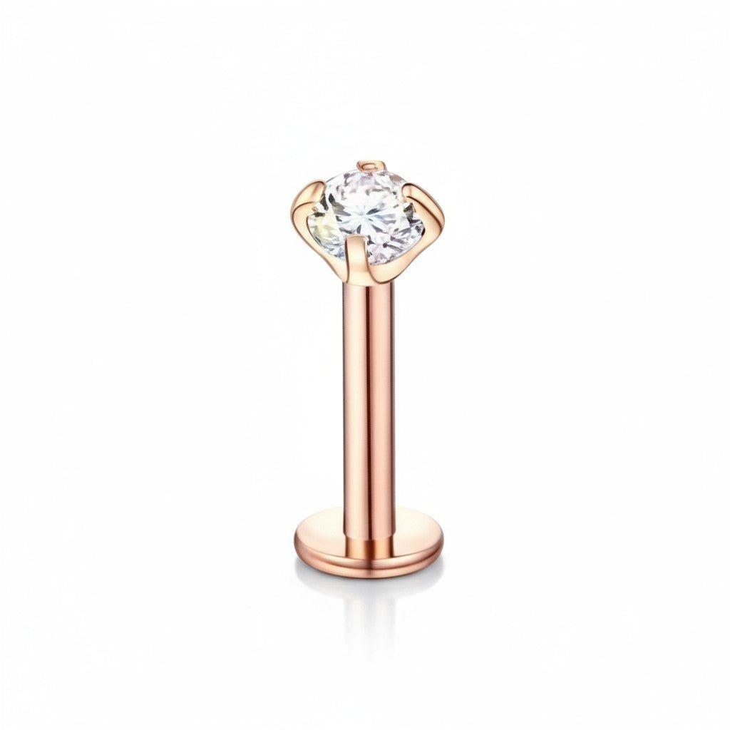 Tragus Helix Piercing &acirc;&euro;&ldquo; Ros&Atilde;&copy;goud &acirc;&euro;&ldquo; AB Zirkonia - 