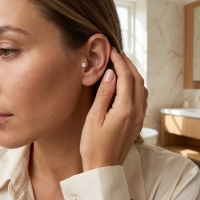 Tragus Helix Piercing &acirc;&euro;&ldquo; Ros&Atilde;&copy;goud &acirc;&euro;&ldquo; AB Zirkonia - 