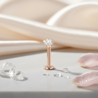 Tragus Helix Piercing &acirc;&euro;&ldquo; Ros&Atilde;&copy;goud &acirc;&euro;&ldquo; AB Zirkonia - 