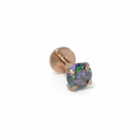 Tragus Helix Piercing &acirc;&euro;&ldquo; Ros&Atilde;&copy;goud &acirc;&euro;&ldquo; Multicolor Zir