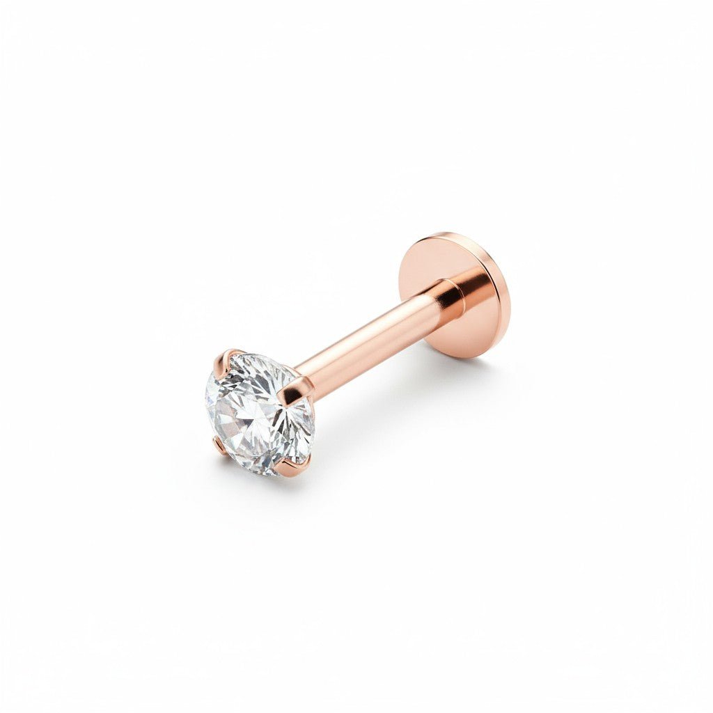 Tragus Helix Piercing &acirc;&euro;&ldquo; Ros&Atilde;&copy;goud &acirc;&euro;&ldquo; 6mm Staafje - 