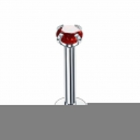 Helix Piercing Zilverkleur Rode Zirkonia 6mm 3mm - Dames
