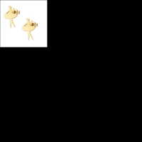 Danseres Oorbellen &acirc;&euro;&ldquo; Goudkleurig Staal 10x6mm -