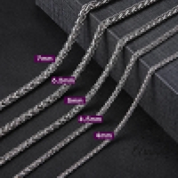 Vossenstaart Halsketting RVS 55 cm &acirc;&euro;&ldquo; 6 mm - Unisex