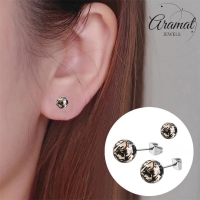 Stalen bolletjes oorstekers met spetters &acirc;&euro;&ldquo; 6mm -