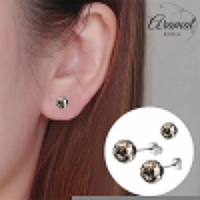 Stalen bolletjes oorstekers met spetters &acirc;&euro;&ldquo; 6mm -