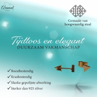 RVS Driehoek Oorbellen Goudkleur 5mm - Geometrische Oorstekers -