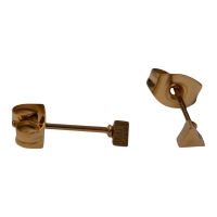 Stalen Oorbellen Driehoek Goudkleur &acirc;&euro;&ldquo; 3mm -