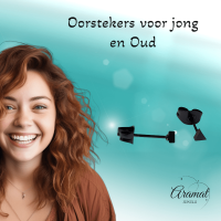 Stalen Oorbellen Driehoek Zwart &acirc;&euro;&ldquo; 3mm -