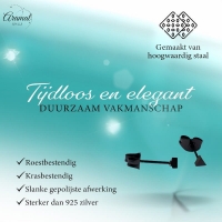 Stalen Oorbellen Driehoek Zwart &acirc;&euro;&ldquo; 3mm -