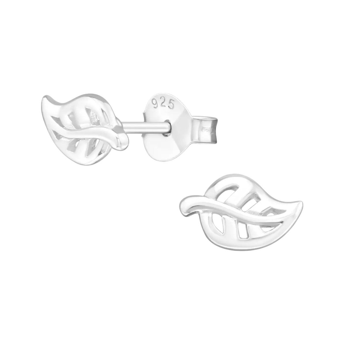 Zilveren Blaadje Oorbellen &acirc;&euro;&ldquo; 7x5mm -