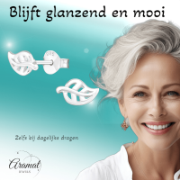 Zilveren Blaadje Oorbellen &acirc;&euro;&ldquo; 7x5mm -