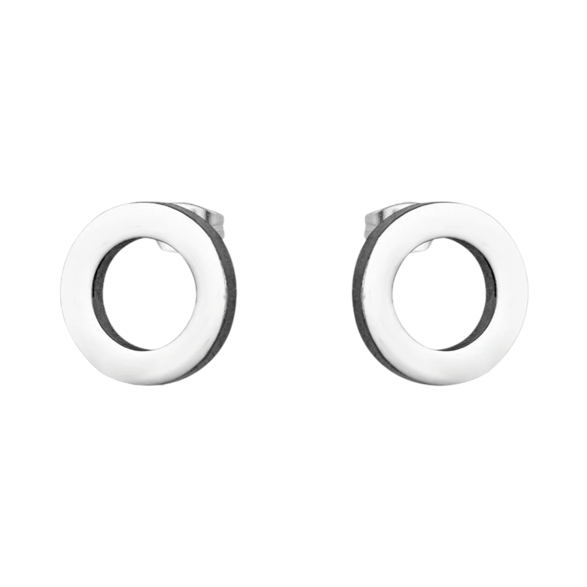 Open Cirkel Oorbellen Zilverkleur &acirc;&euro;&ldquo; 8mm -