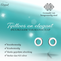 Open Cirkel Oorbellen Zilverkleur &acirc;&euro;&ldquo; 8mm -