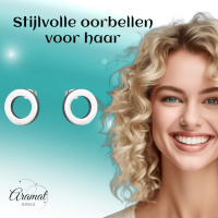 Open Cirkel Oorbellen Zilverkleur &acirc;&euro;&ldquo; 8mm -