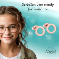 Open Cirkel Oorbellen Rosegoudkleur &acirc;&euro;&ldquo; 9mm -