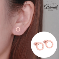Open Cirkel Oorbellen Rosegoudkleur &acirc;&euro;&ldquo; 9mm -