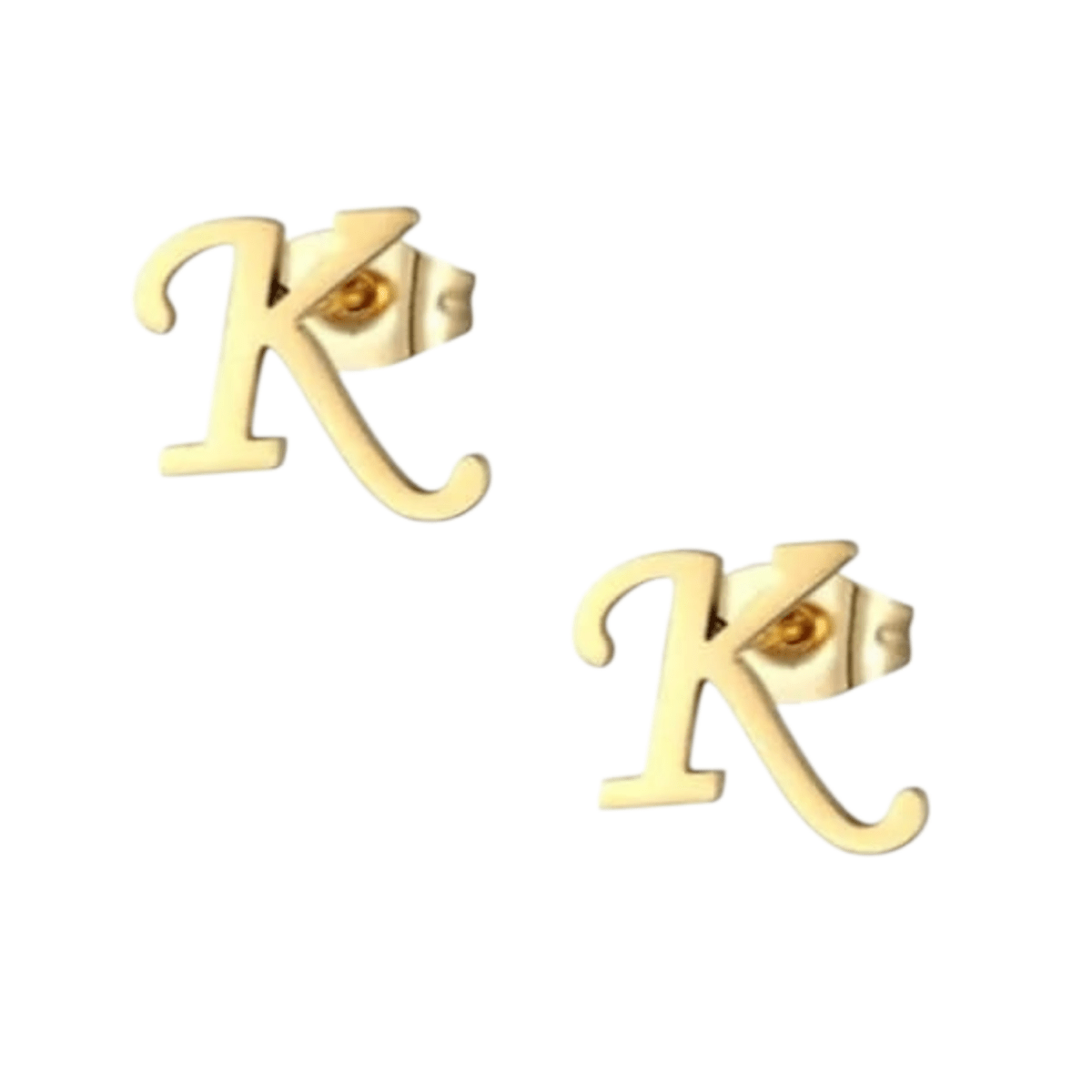 RVS letter K oorstekers goudkleurig -