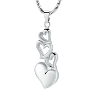 Ashanger vier harten &ndash; symbolisch rouwsieraad staal