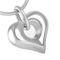 Hartvormig As Sieraad met Open Detail Staal &acirc;&euro;&ldquo; 2,5cm Rouwsieraad - Unisex