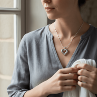 Hartvormig As Sieraad met Open Detail Staal &acirc;&euro;&ldquo; 2,5cm Rouwsieraad - Unisex