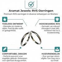 RVS Oorringen met Ankermotief Zilverkleur 35mm -