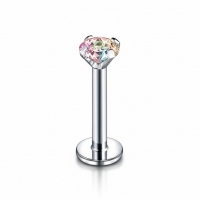 Tragus Helix Piercing Zilver AB Zirkonia 6mm 3mm - Dames