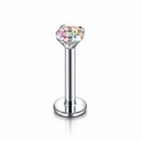 Tragus Helix Piercing Zilver AB Zirkonia 6mm 3mm - Dames