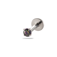 Helix Tragus Piercing Zilver Multikleur Zirkonia 3mm - Dames