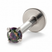 Helix Tragus Piercing Zilver Multikleur Zirkonia 3mm - Dames