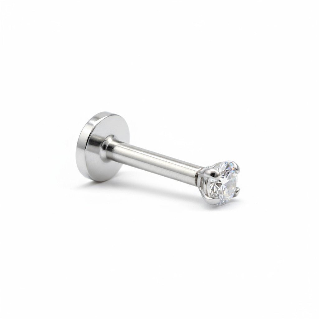 Tragus Helix Piercing Zilverkleur Zirkonia 6mm 3mm - Dames