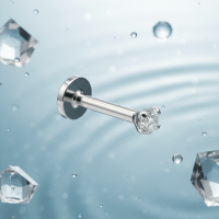 Tragus Helix Piercing Zilverkleur Zirkonia 6mm 3mm - Dames