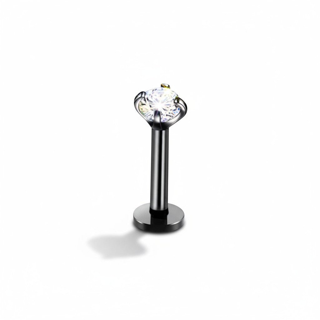 Tragus Piercing Zwart AB Zirkonia 6mm 1.2mm - Dames