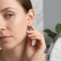 Tragus Piercing Zwart AB Zirkonia 6mm 1.2mm - Dames