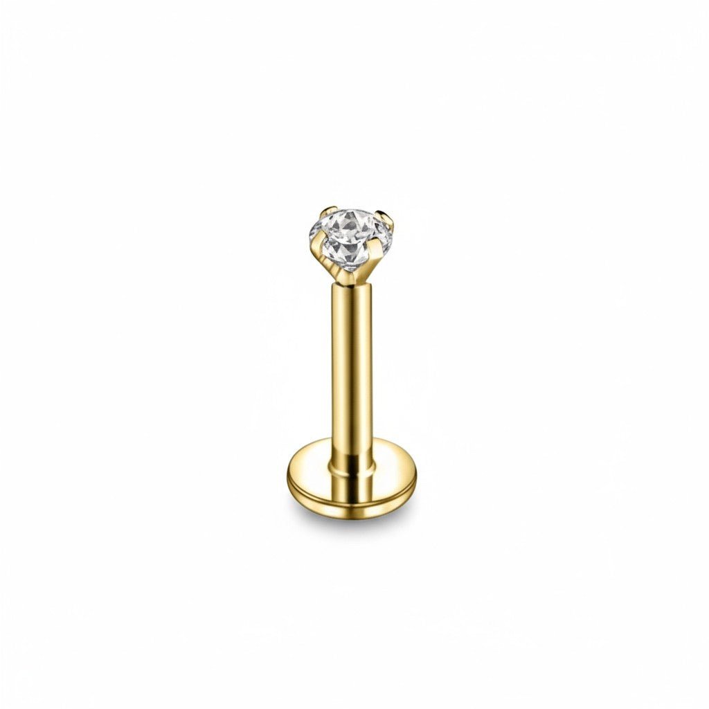 Helix Tragus Piercing Goudkleur Zirkonia 6mm 1.2mm - Dames