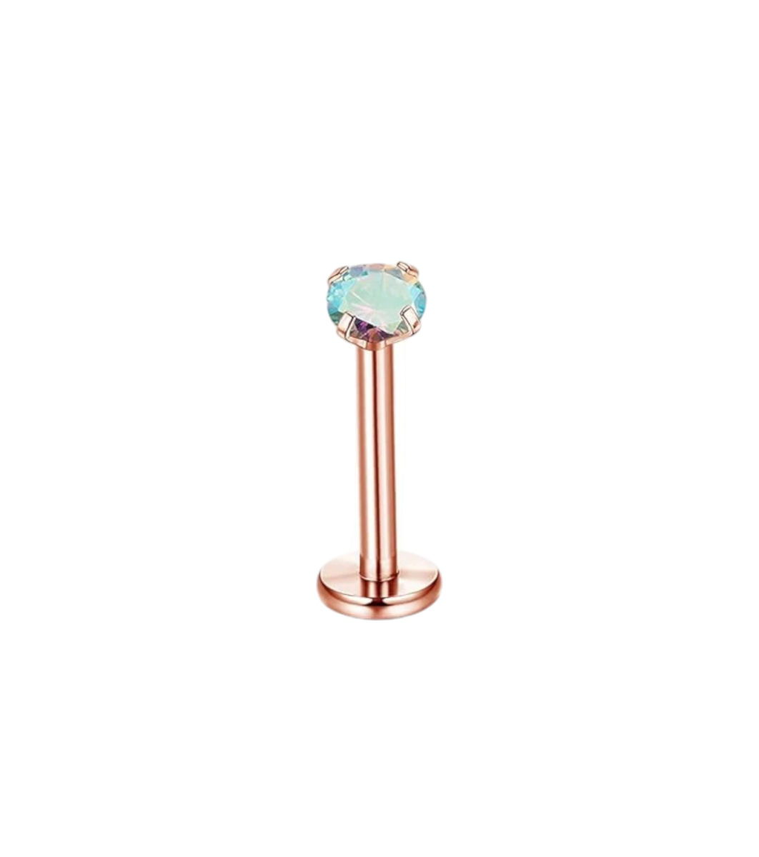 Helix Piercing Rosegoud AB Zirkonia 6mm 1.2mm - Dames