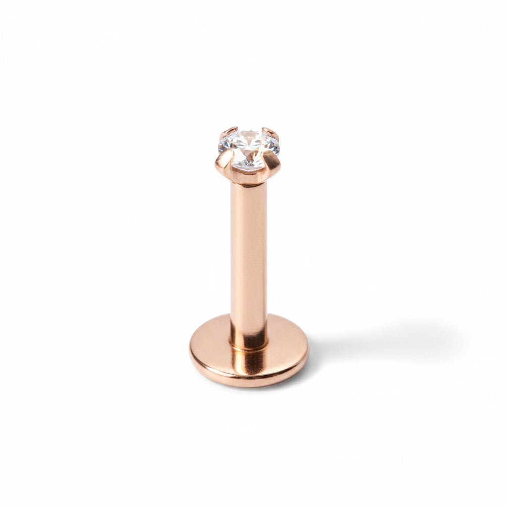 Helix Tragus Piercing Rosegoudkleur Zirkonia 6mm 1.2mm - Dames