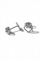 Roestvrij Staal Hart Oorbellen Zilver 6mm Open -