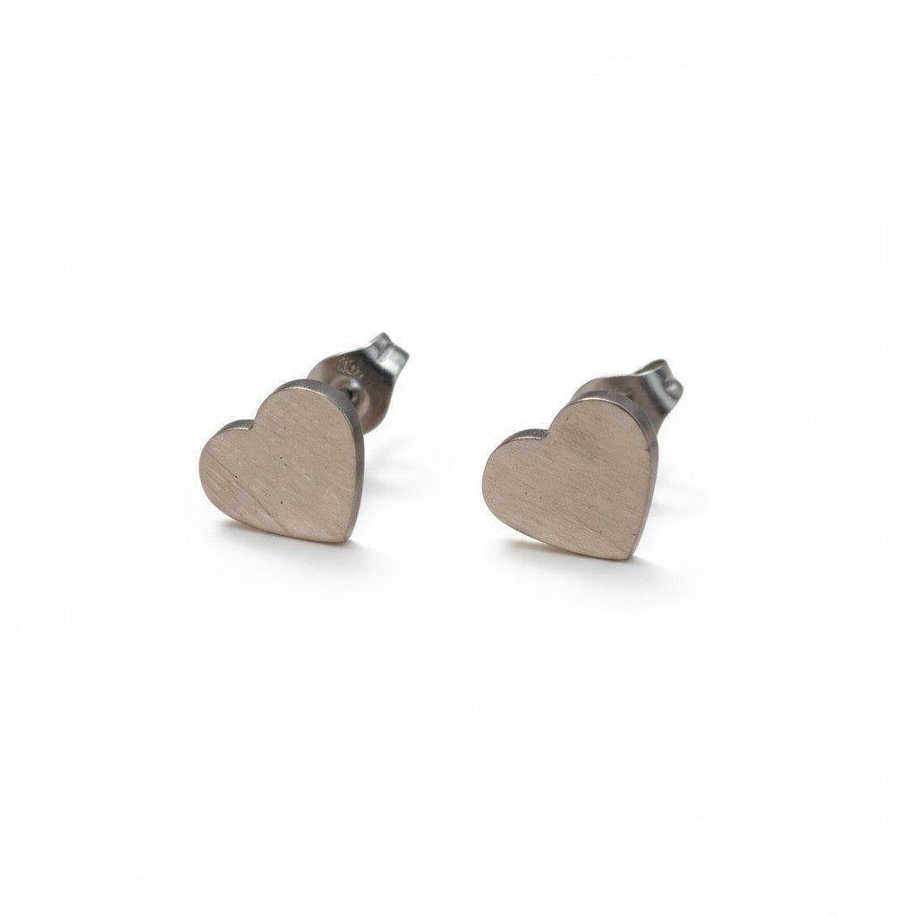 RVS Hartjes Oorstekers Zilverkleur 9mm Gesloten -