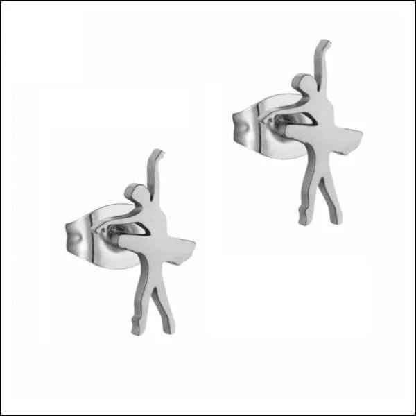 Danseres Oorbellen &acirc;&euro;&ldquo; Zilverkleurig Staal 11x6mm -
