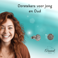 Kattenoog Oorbellen 8mm &acirc;&euro;&ldquo; Wit -