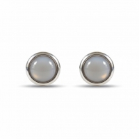 Kattenoog Oorbellen 8mm &acirc;&euro;&ldquo; Wit -