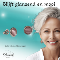 Kattenoog Oorbellen 8mm &acirc;&euro;&ldquo; Roze -