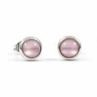 Kattenoog Oorbellen 8mm &acirc;&euro;&ldquo; Roze -