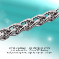 Vossenstaart Halsketting RVS 75 cm &acirc;&euro;&ldquo; 10 mm - Unisex