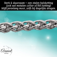 Vossenstaart Halsketting RVS 75 cm &acirc;&euro;&ldquo; 10 mm - Unisex