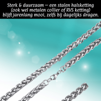 Vossenstaart Halsketting RVS 50 cm &acirc;&euro;&ldquo; 8 mm - Unisex