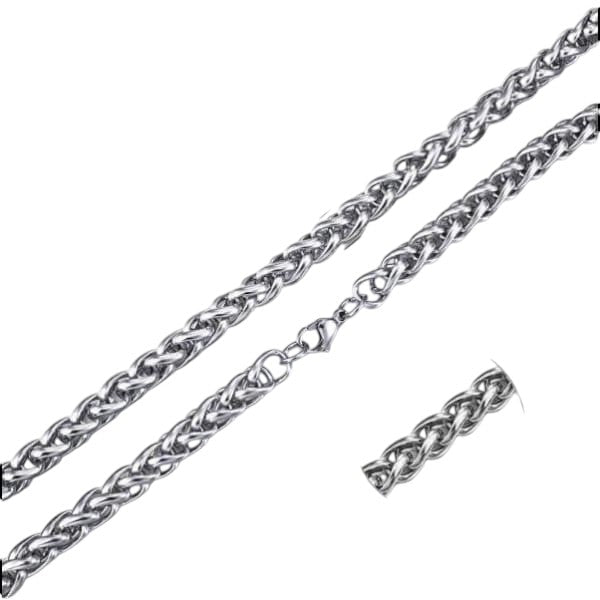 Vossenstaart Halsketting RVS 70 cm &acirc;&euro;&ldquo; 7 mm - Unisex