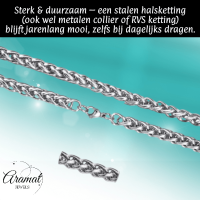 Vossenstaart Halsketting RVS 60 cm &acirc;&euro;&ldquo; 7 mm - Unisex