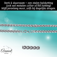 Vossenstaart Halsketting RVS 75 cm &acirc;&euro;&ldquo; 6 mm - Unisex